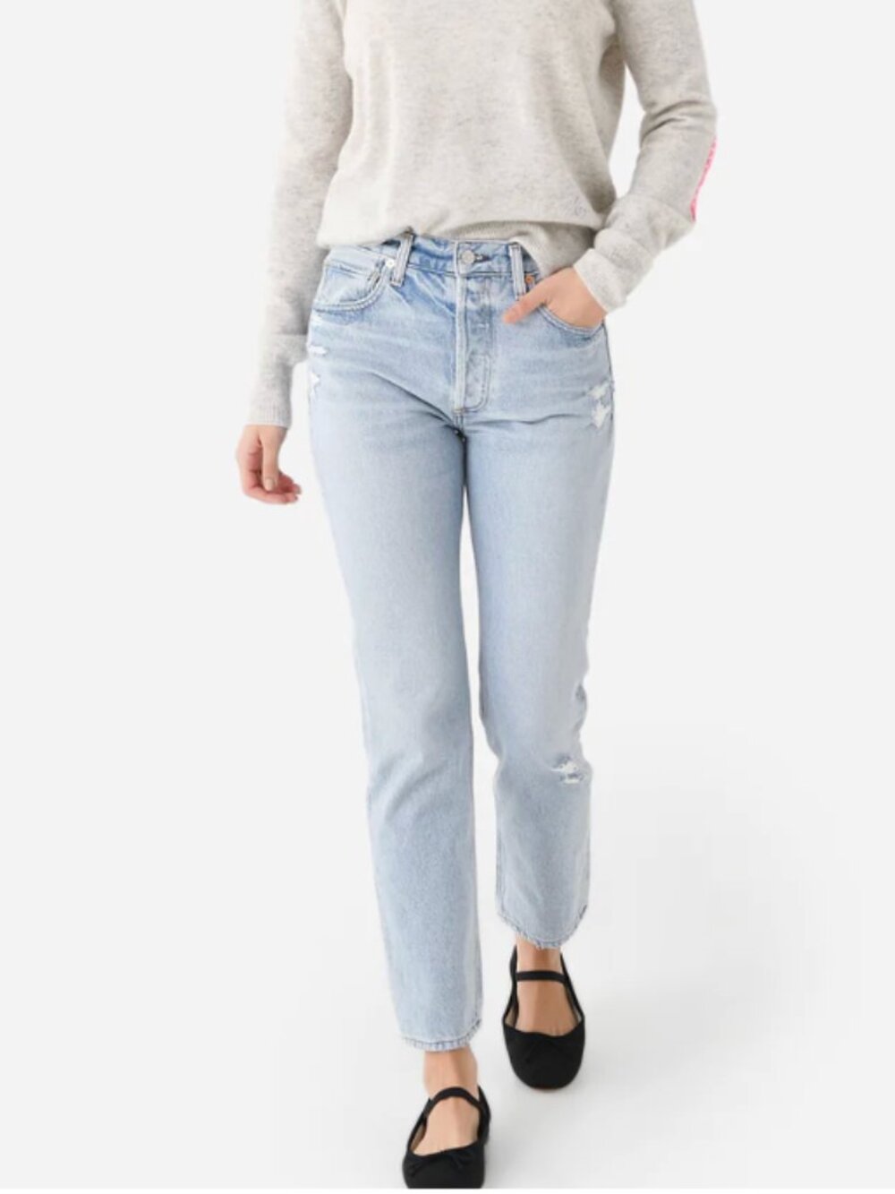 CITIZENS OF HUMANITY Charlotte High Rise Straight Jean | Size 24 | Light Indigo